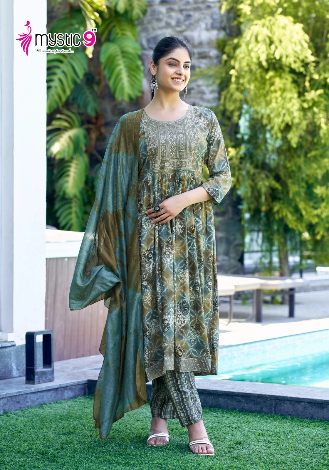 Mystic9 Simran Vol 4 Heavy Premium Rayon Foil Print Wholesale Readymade Salwar Suit Catalog — Wholesale, MPA wholesale from Surat — view 7